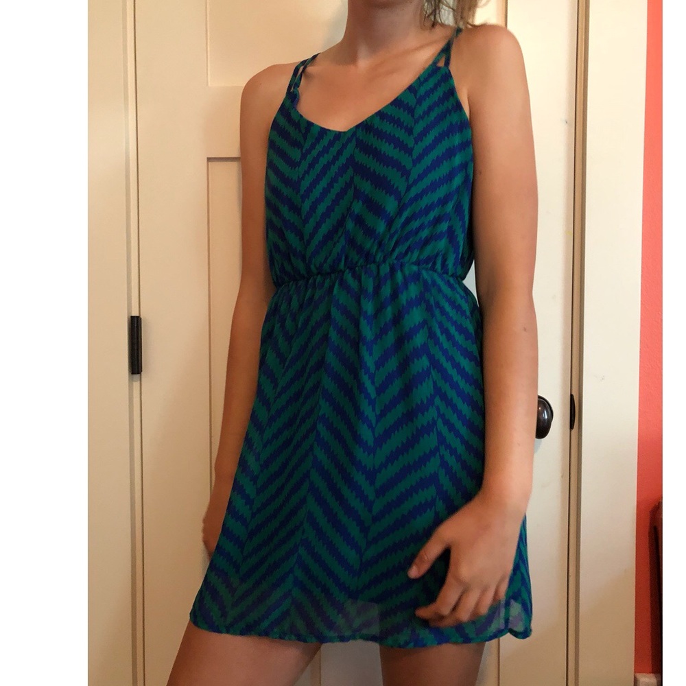 Chiffon chevron dress